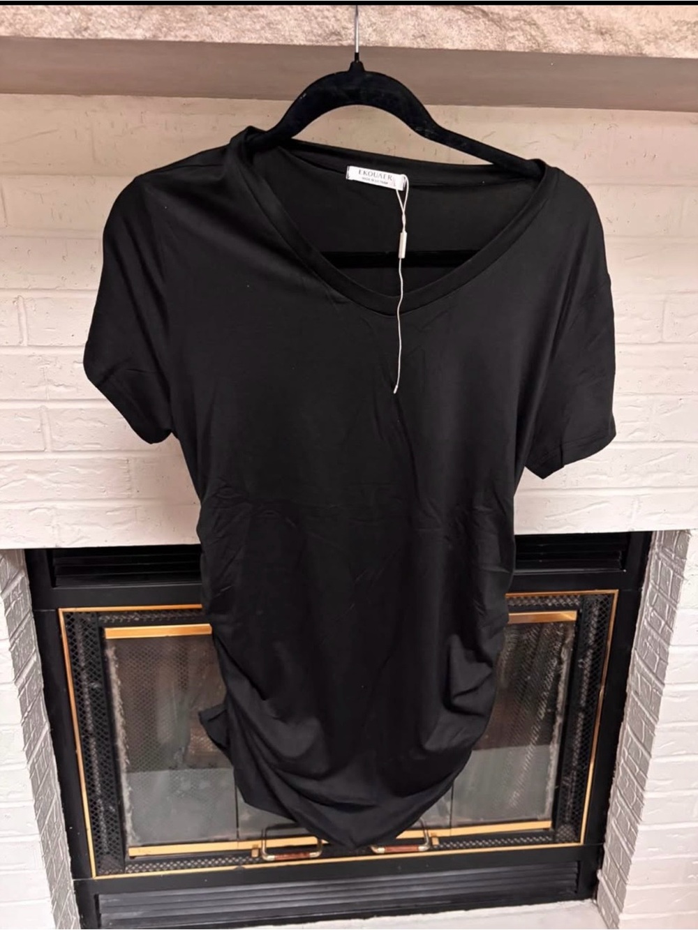 Everyday Maternity Black V-Neck Short Sleeve Tee by